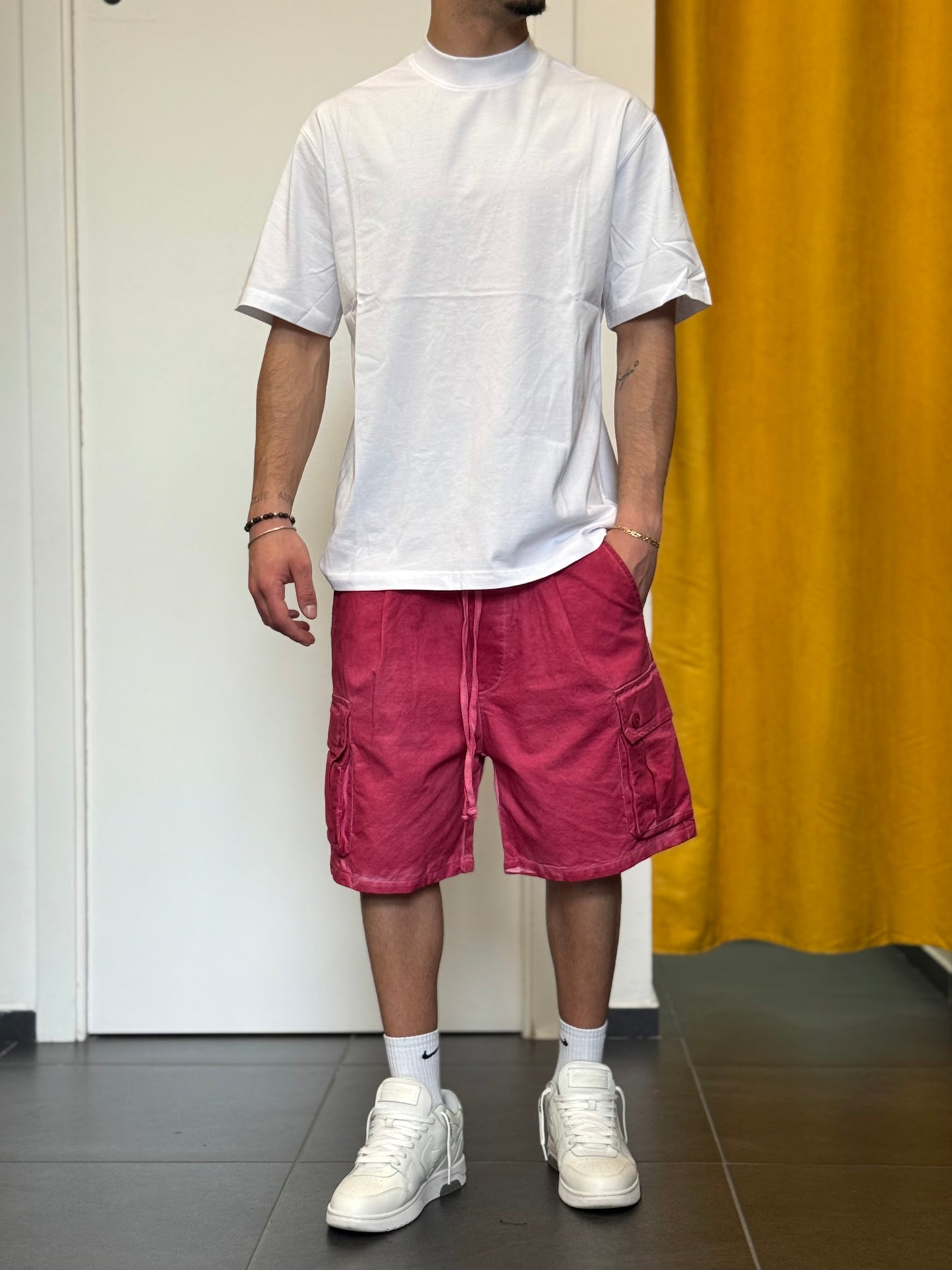 BERMUDA CARGO Slavato LAMPONE