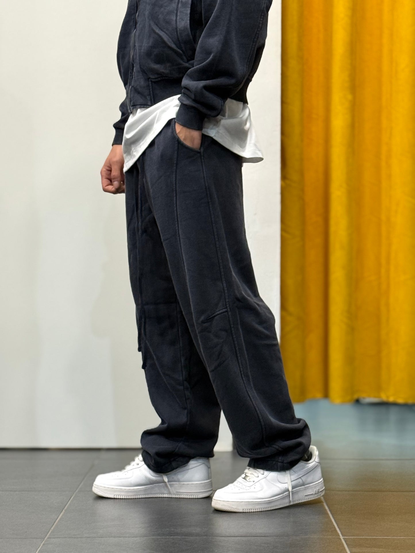 TUTA Felpa Cappuccio STONE WASHED BLU