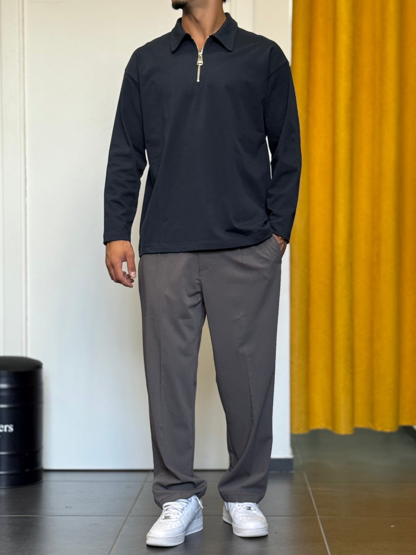POLO ZIP Regular BLU NOTTE