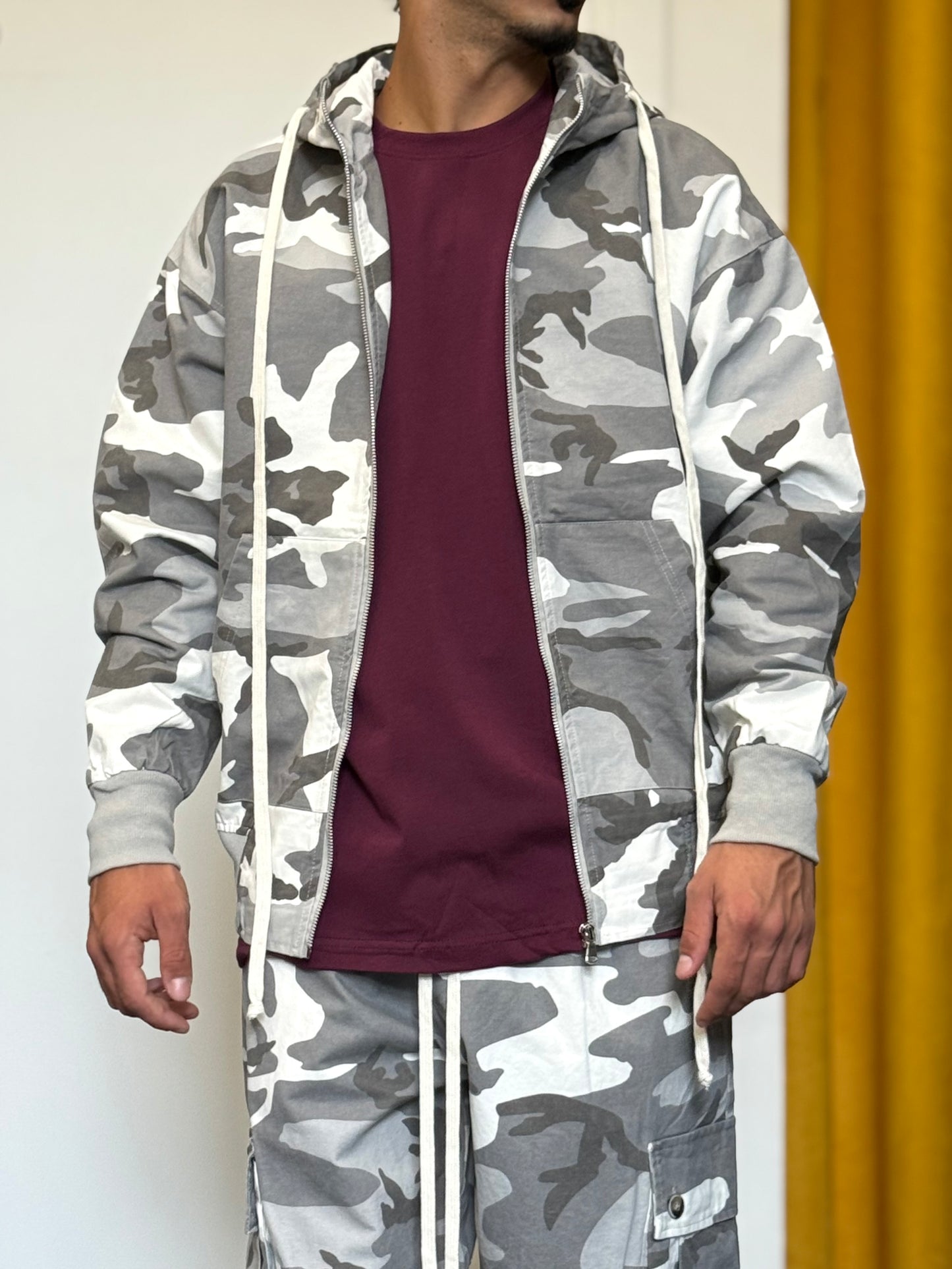 COORDINATO Cargo Camouflage GRIGIO CHIARO