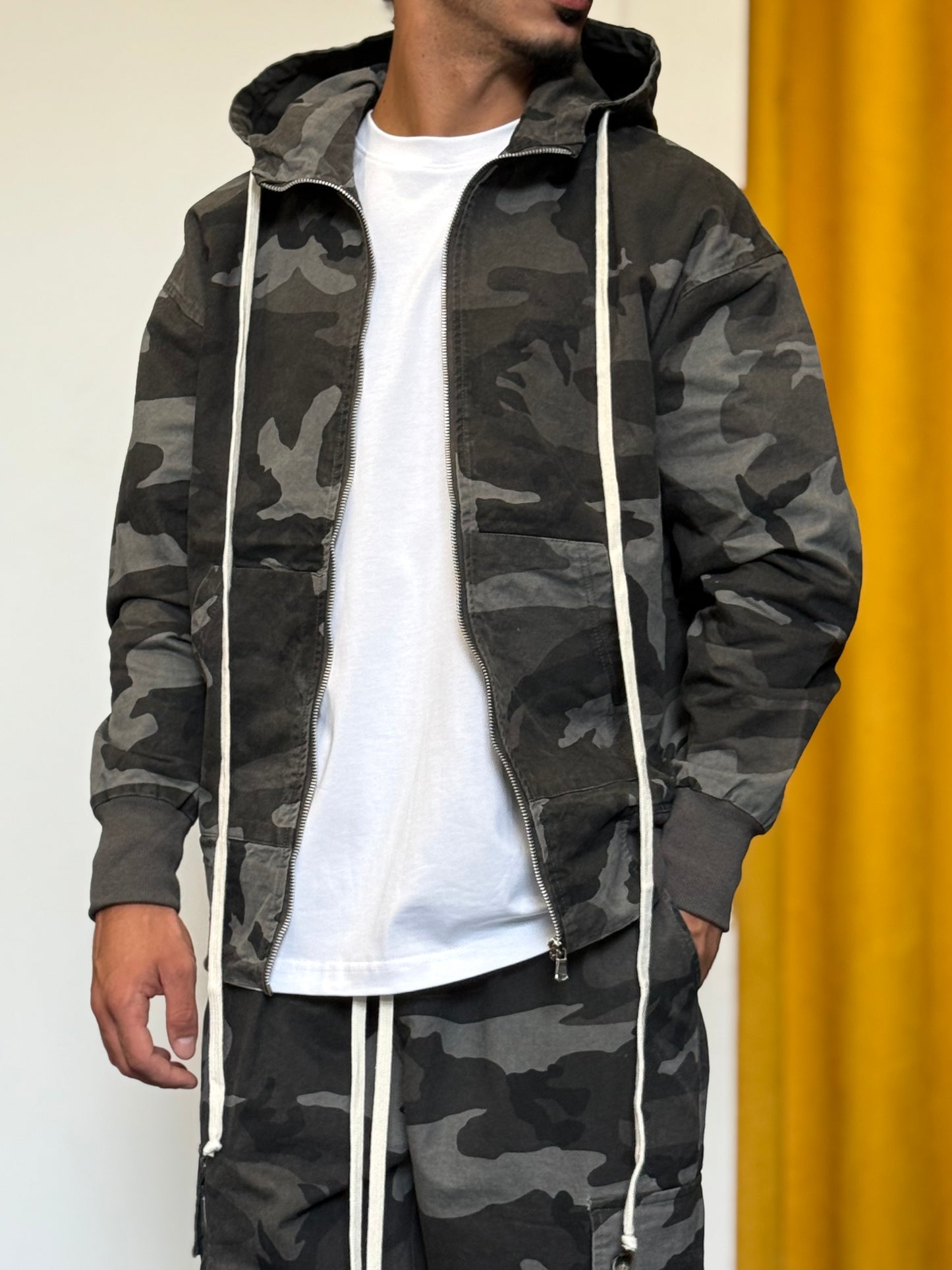 COORDINATO Cargo Camouflage GRIGIO SCURO