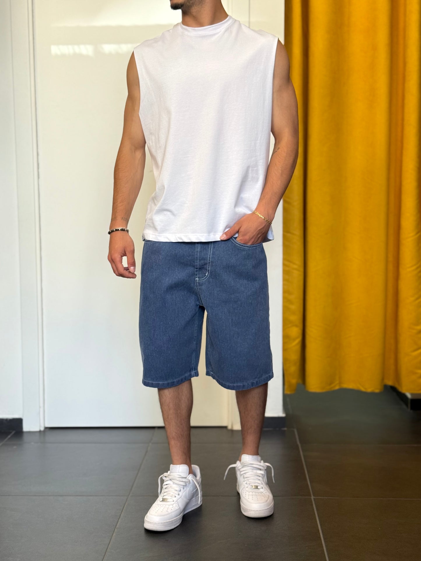 BERMUDA DENIM Baggy Blu