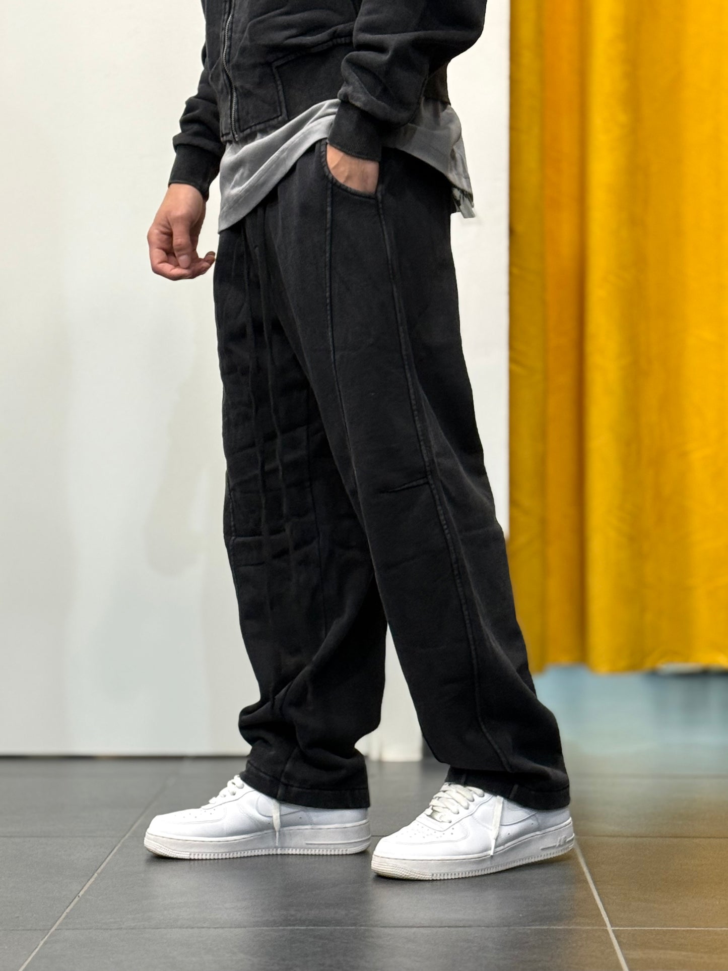 TUTA Full Zip STONE WASHED NERO