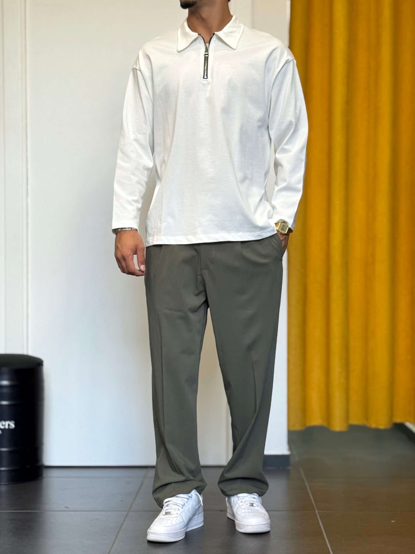 POLO ZIP Regular BIANCO
