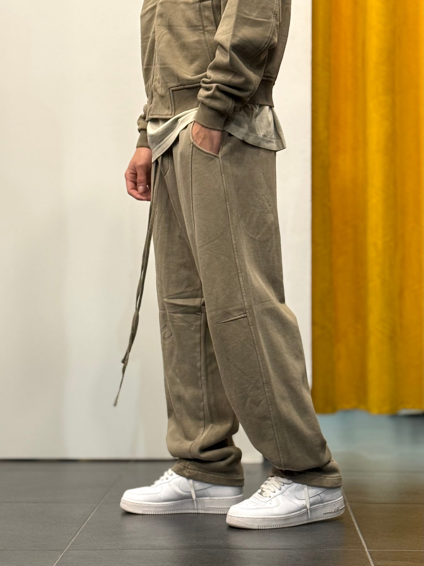 TUTA Felpa Cappuccio STONE WASHED FANGO