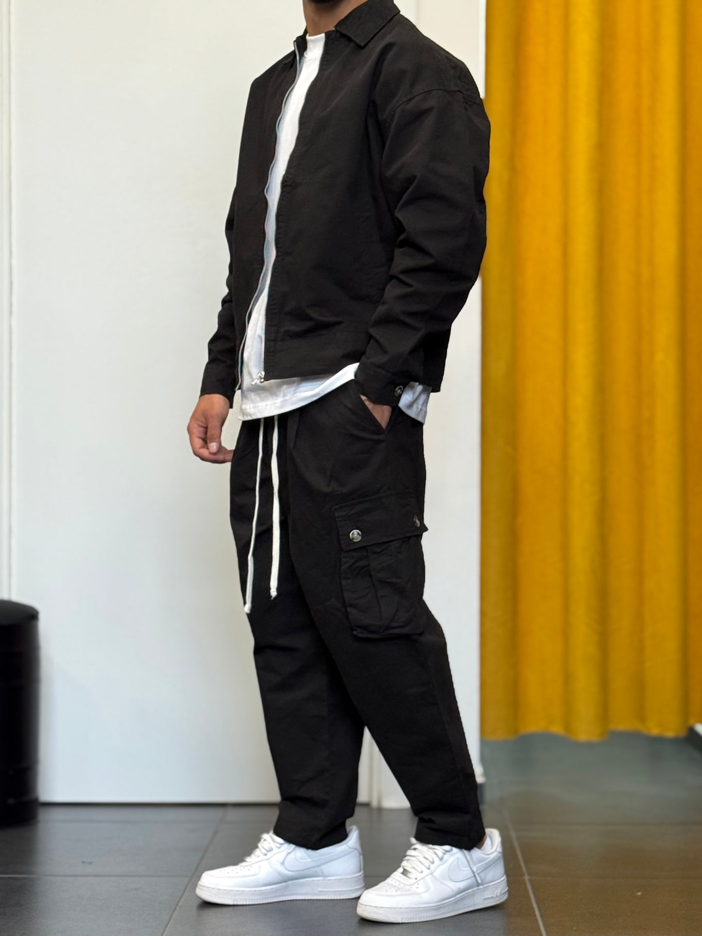 GIACCA CASUAL Zip NERO