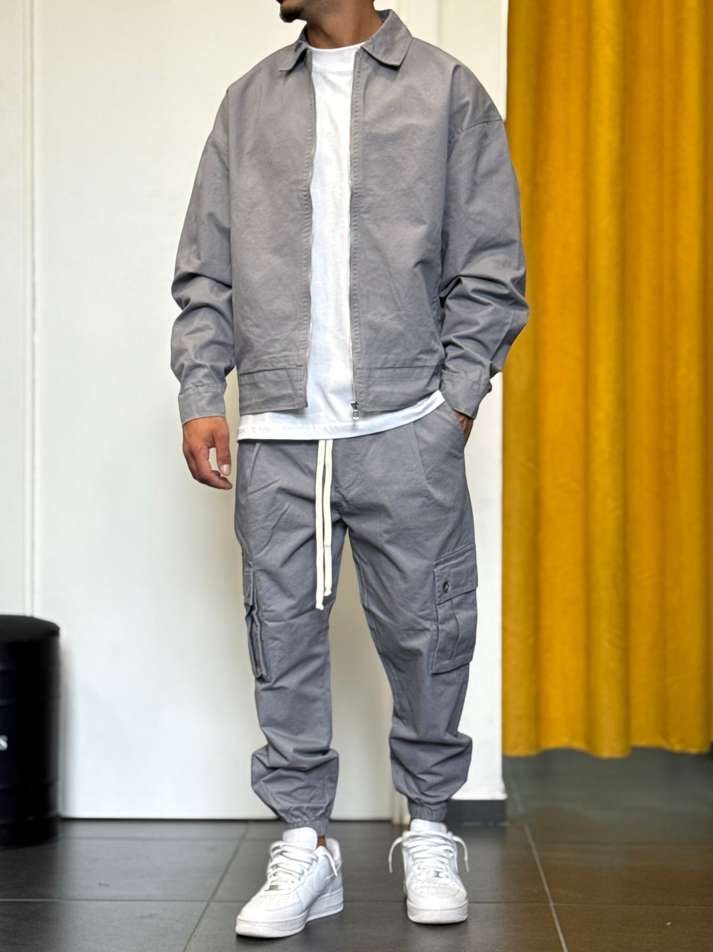 GIACCA CASUAL Zip GRIGIO