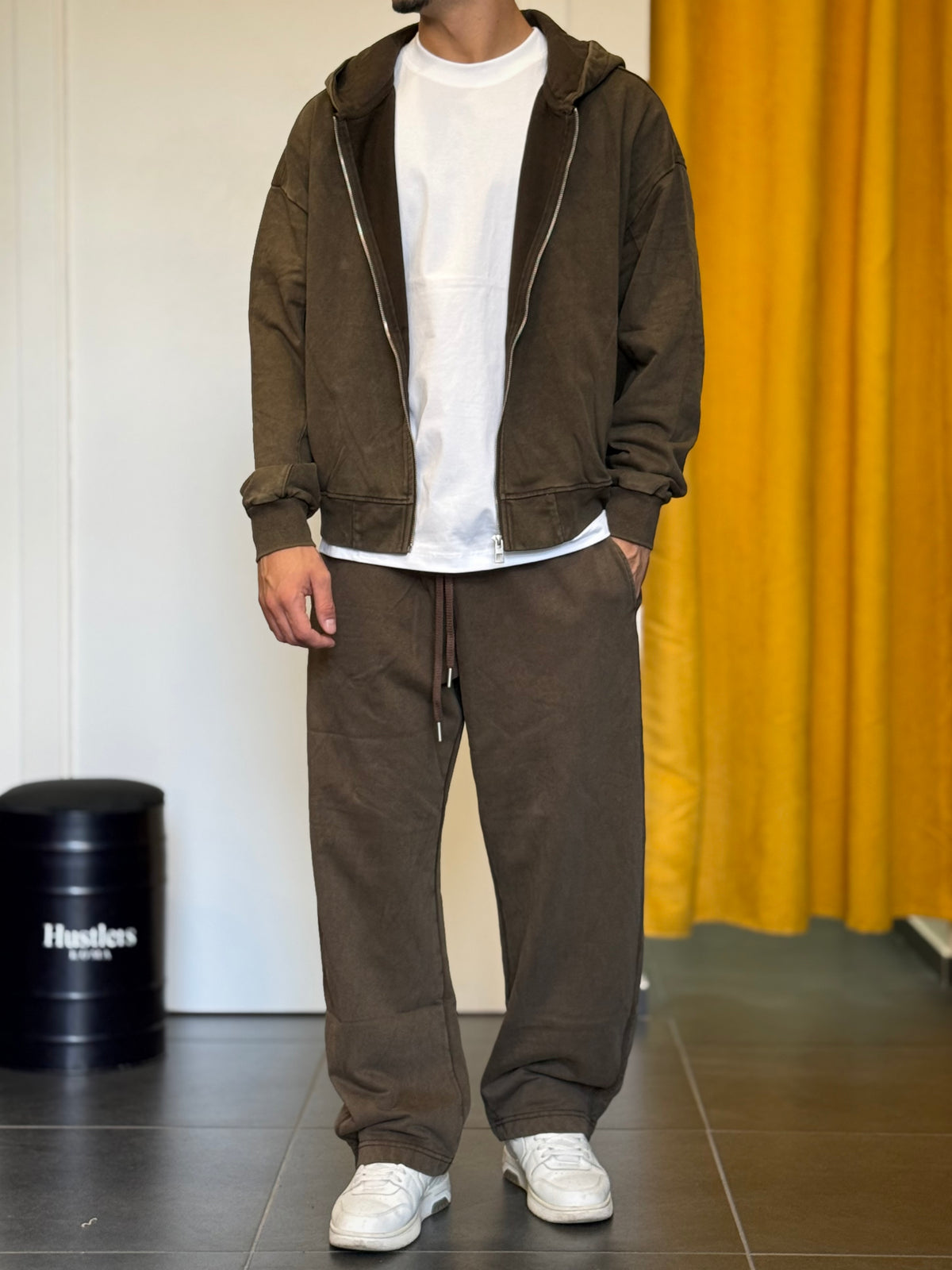 TUTA COMPLETA Stone Washed MARRONE