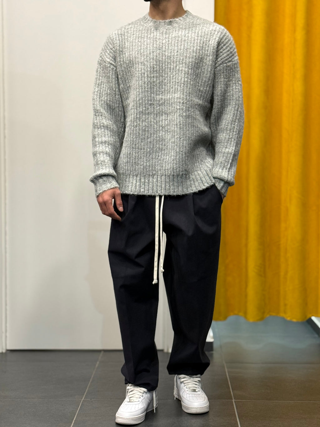 MAGLIONE Misto-Lana GRIGIO