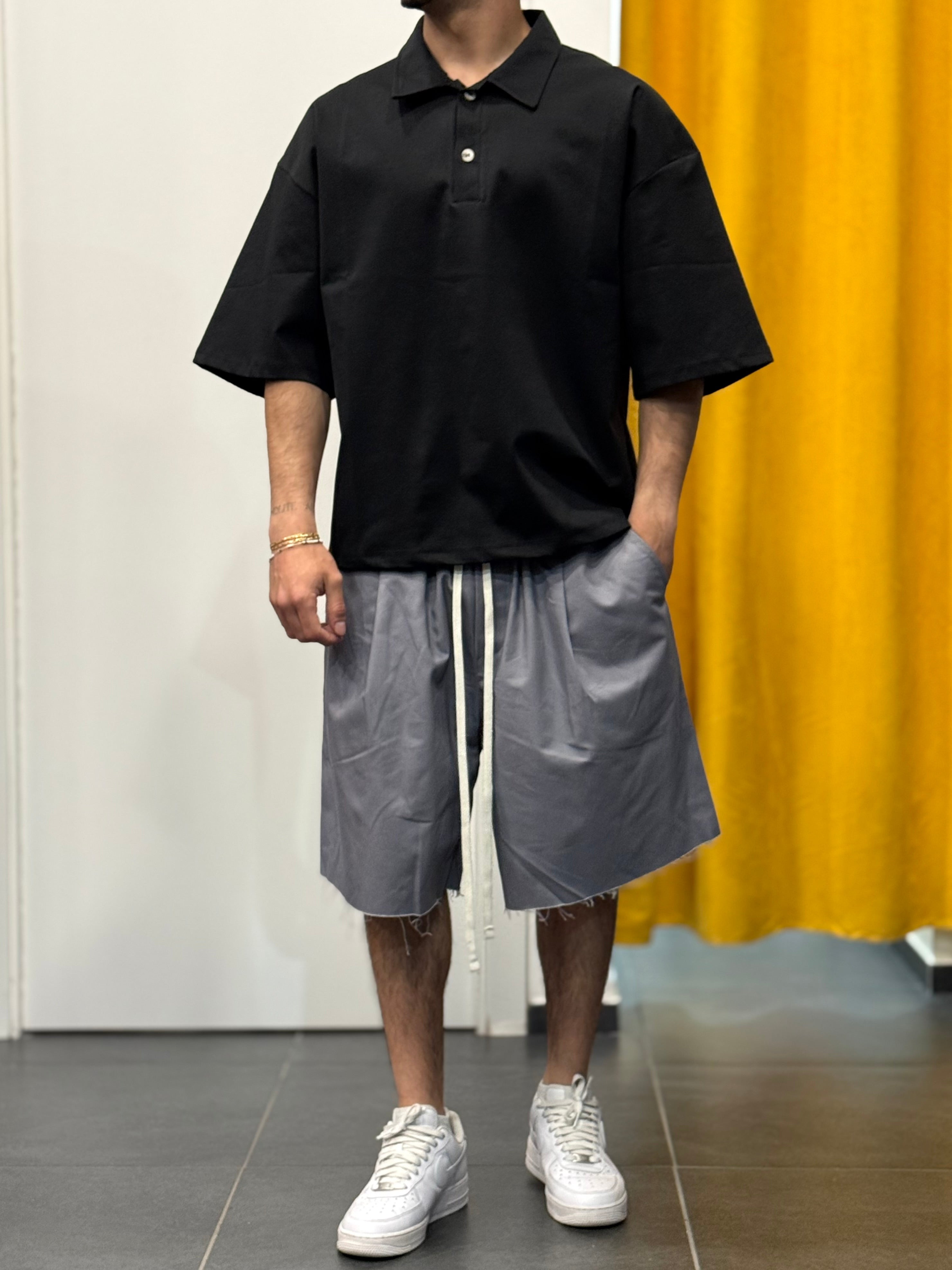 BERMUDA Cotone Taglio Vivo GRIGIO