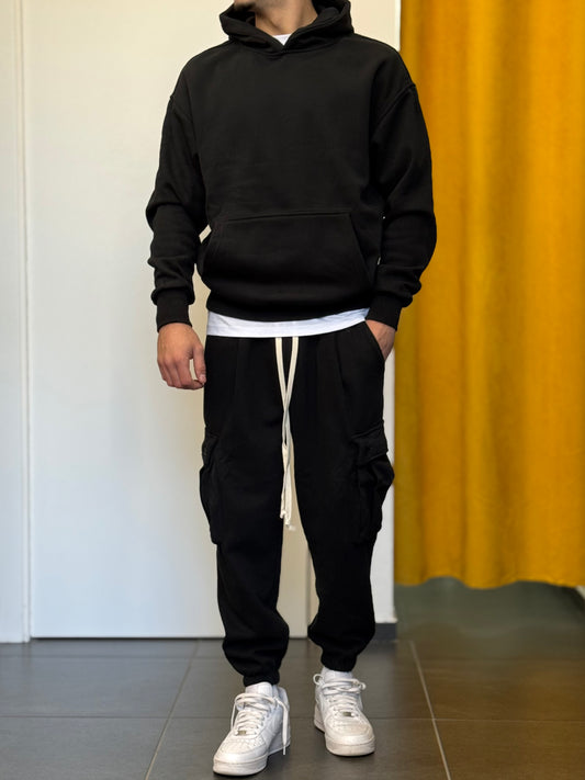 TUTA Cotone Felpato NERO