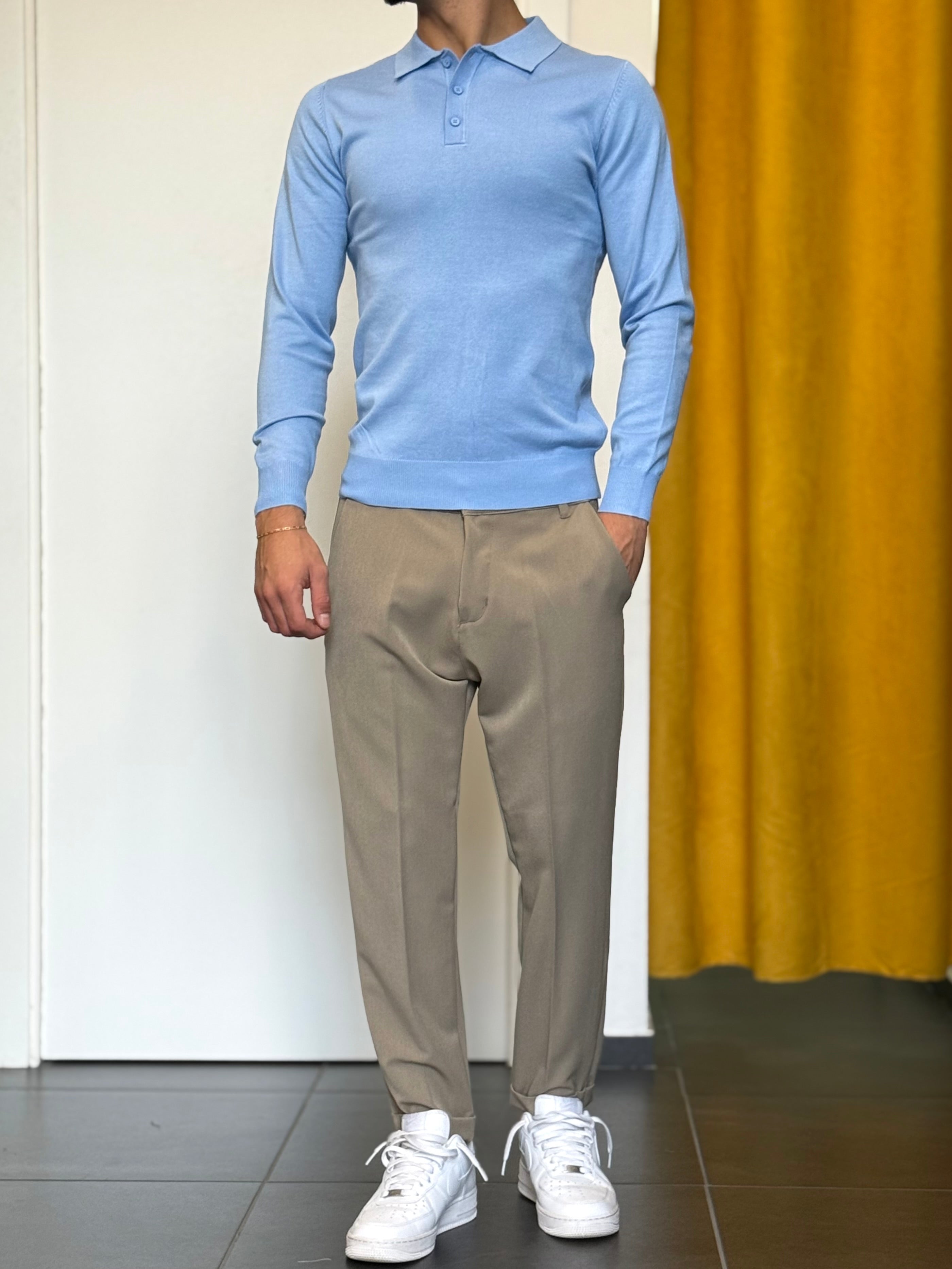 POLO Slim Fit CELESTE