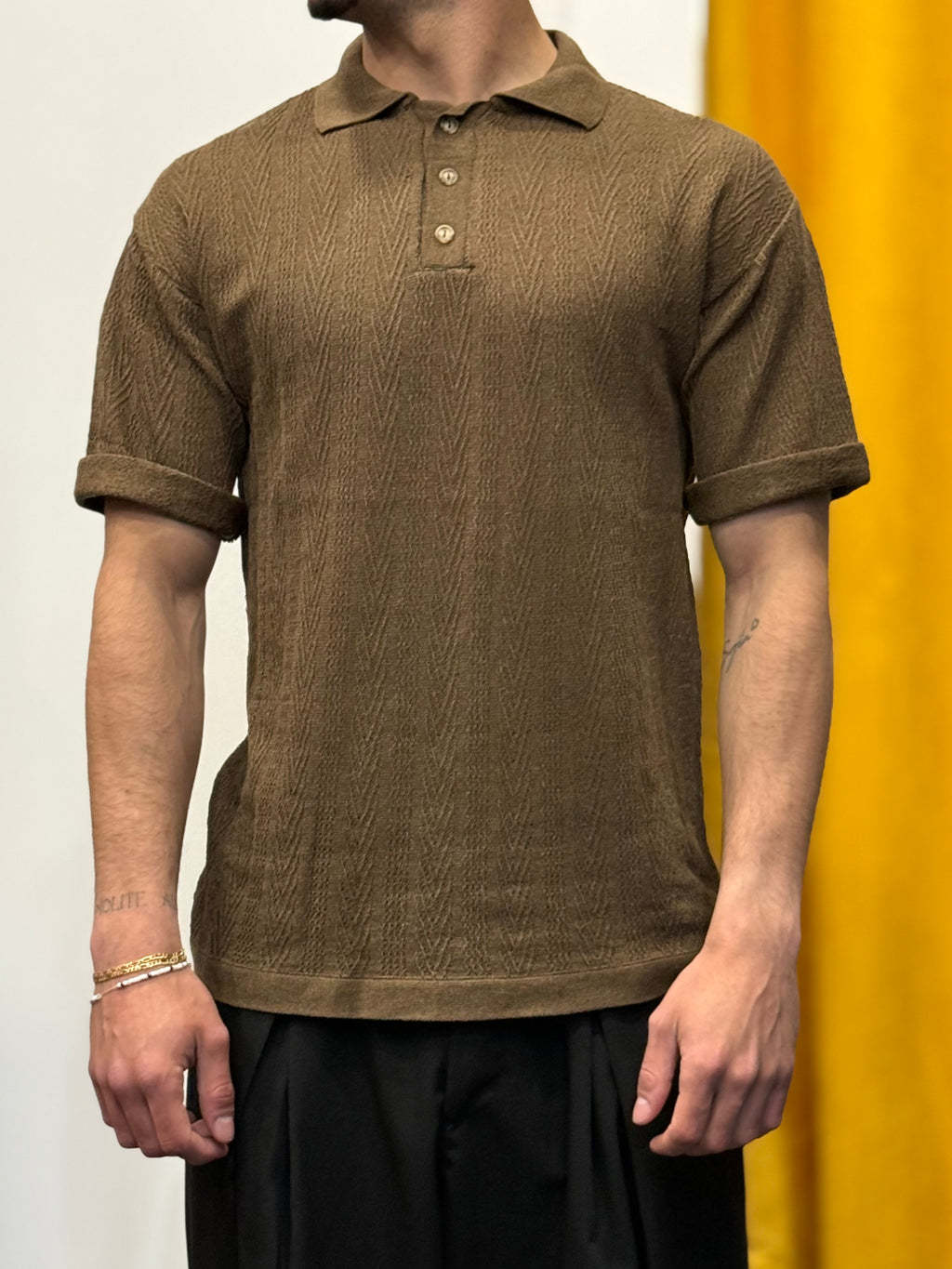 POLO Slim MARRONE