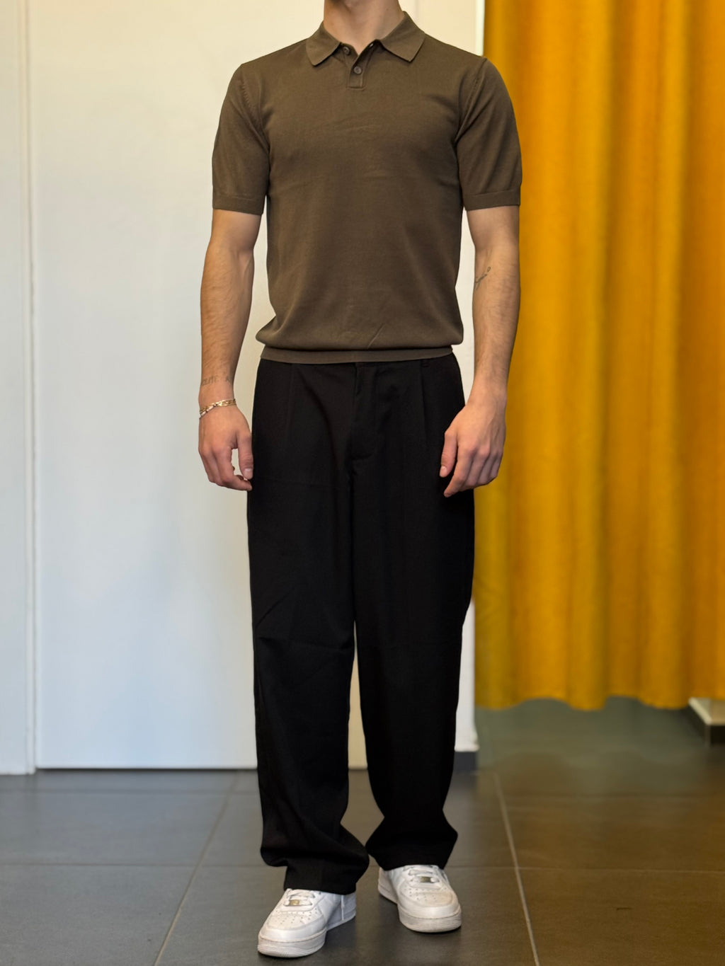 POLO 2 Bottoni Slim Fit VERDE MILITARE