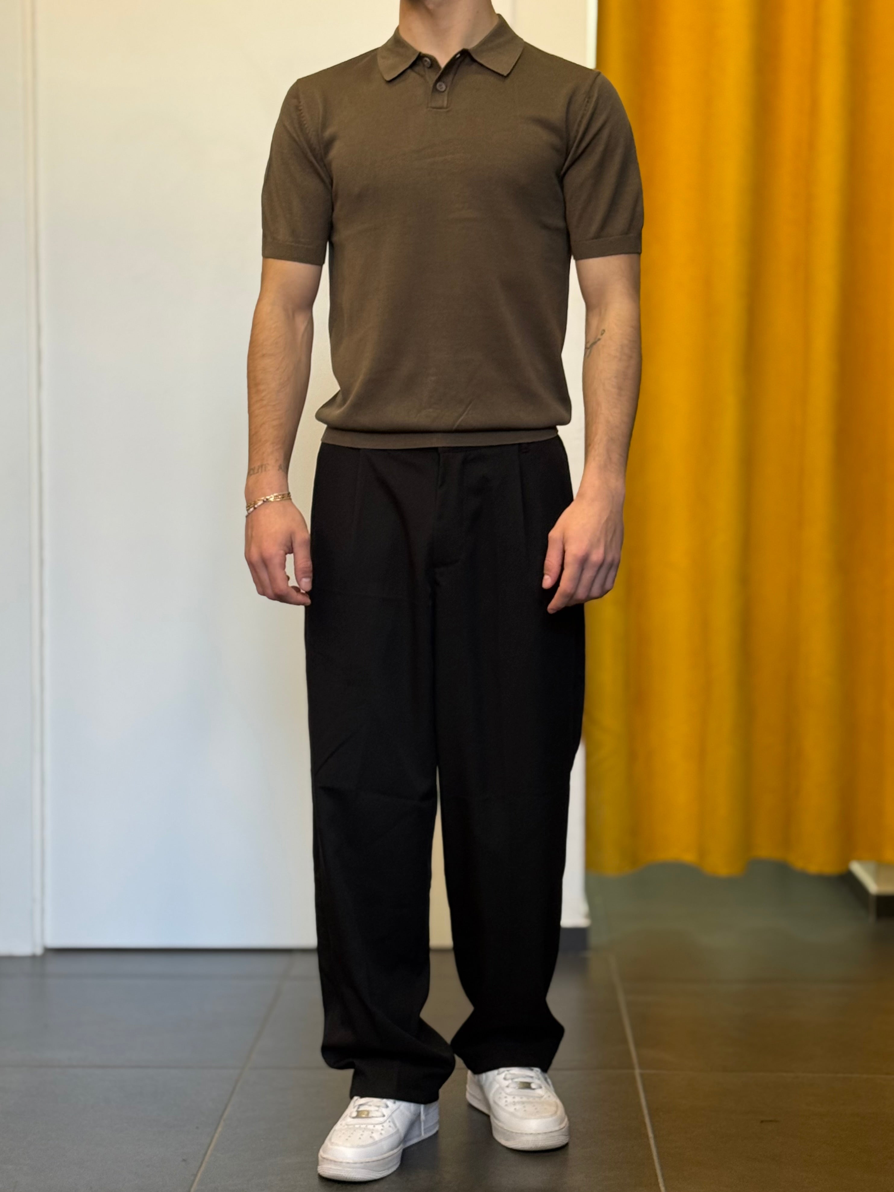 POLO 2 Bottoni Slim Fit VERDE MILITARE