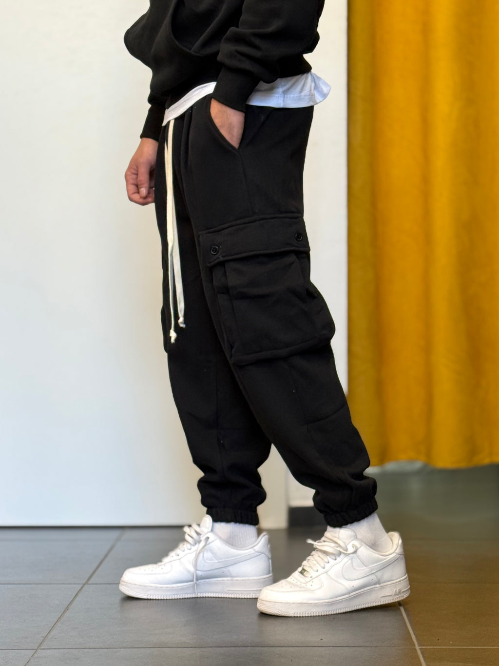 TUTA Cotone Felpato NERO