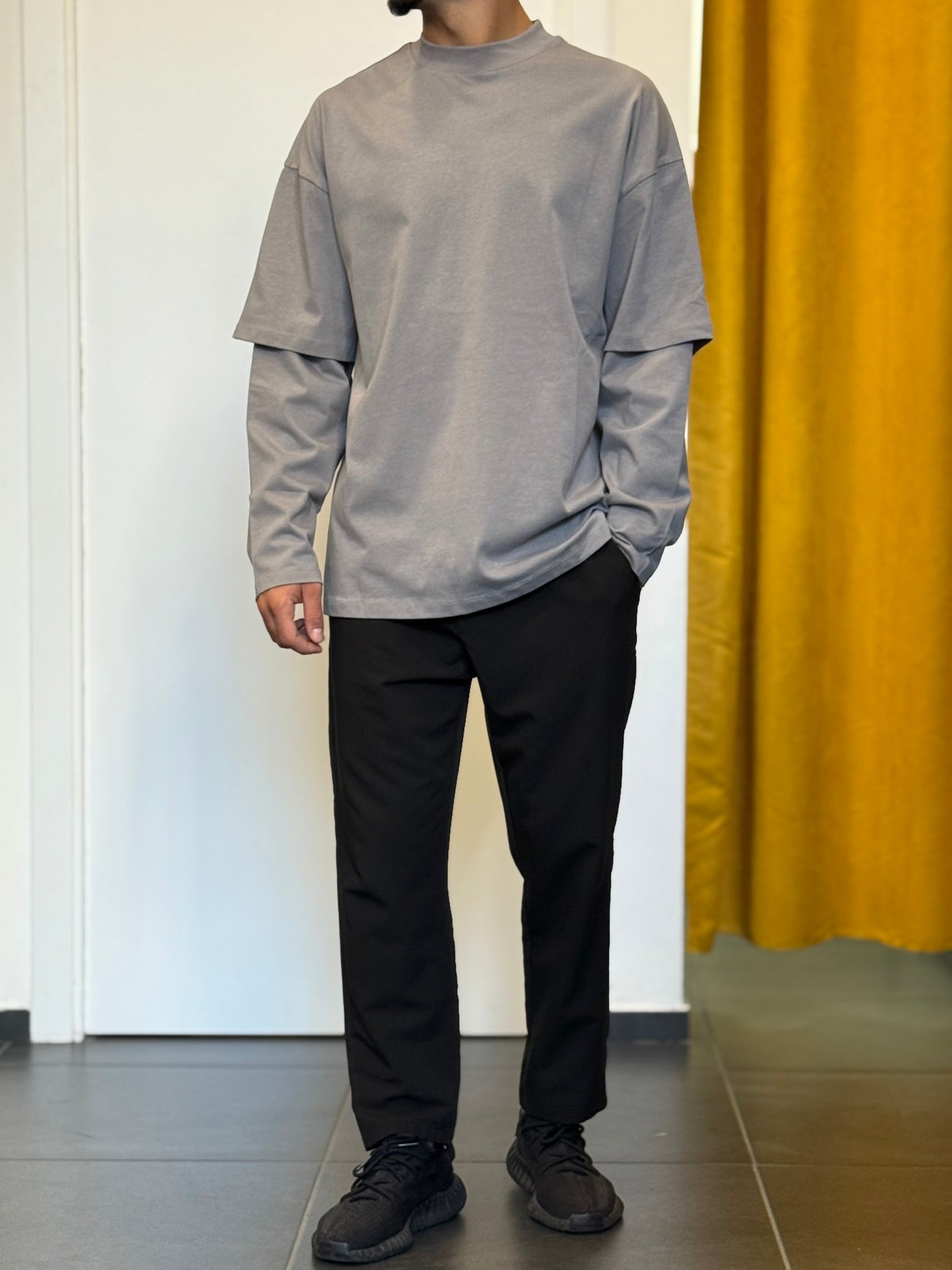 T-SHIRT Double Maniche Lunghe GRIGIO