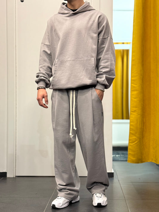 COMPLETO TUTA Cotone Garzato Premium GRIGIO