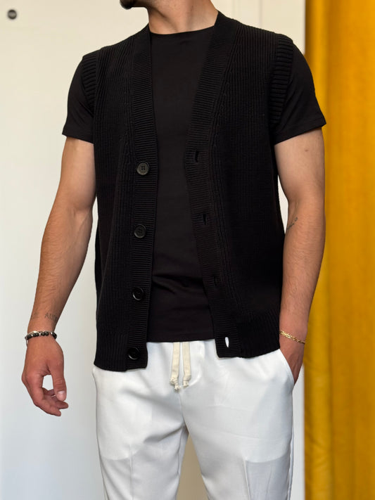 CARDIGAN GILET Nero