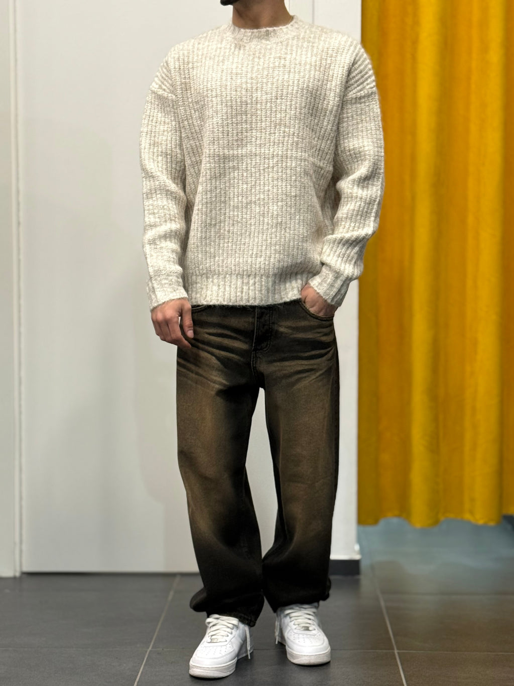 MAGLIONE Misto-Lana BEIGE