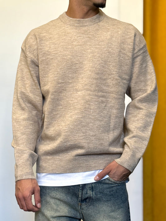 MAGLIONE Girocollo BEIGE