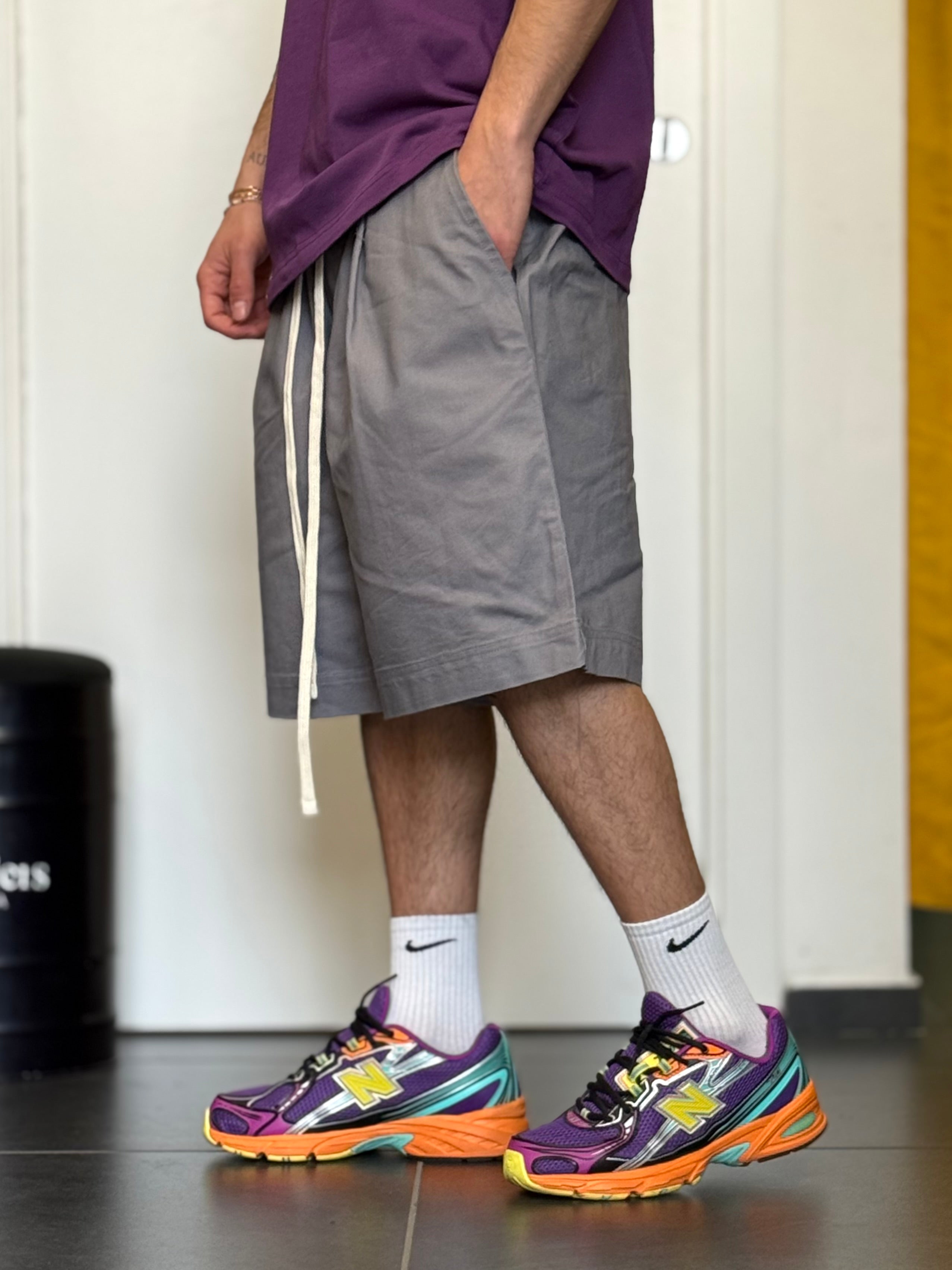 BERMUDA -PREMIUM- Oversize GRIGIO CHIARO