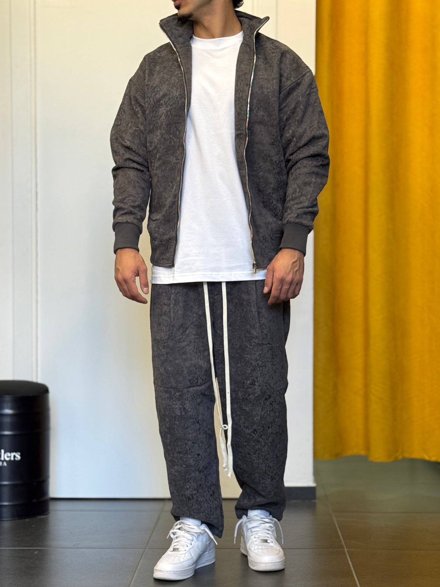 GIACCA Zip GRIGIO SCURO