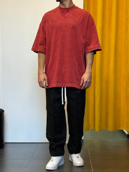 T-SHIRT PREMIUM OVERSIZE Slavato ROSSO