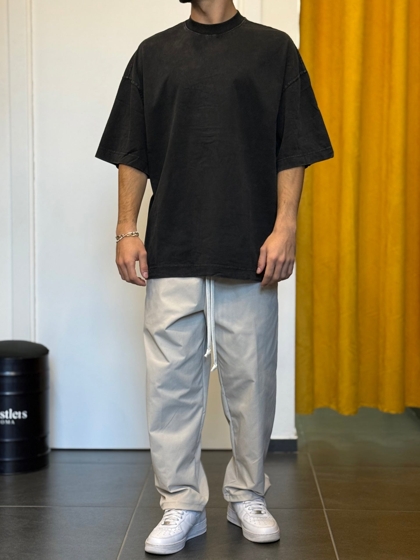 T-SHIRT PREMIUM OVERSIZE Slavato NERO