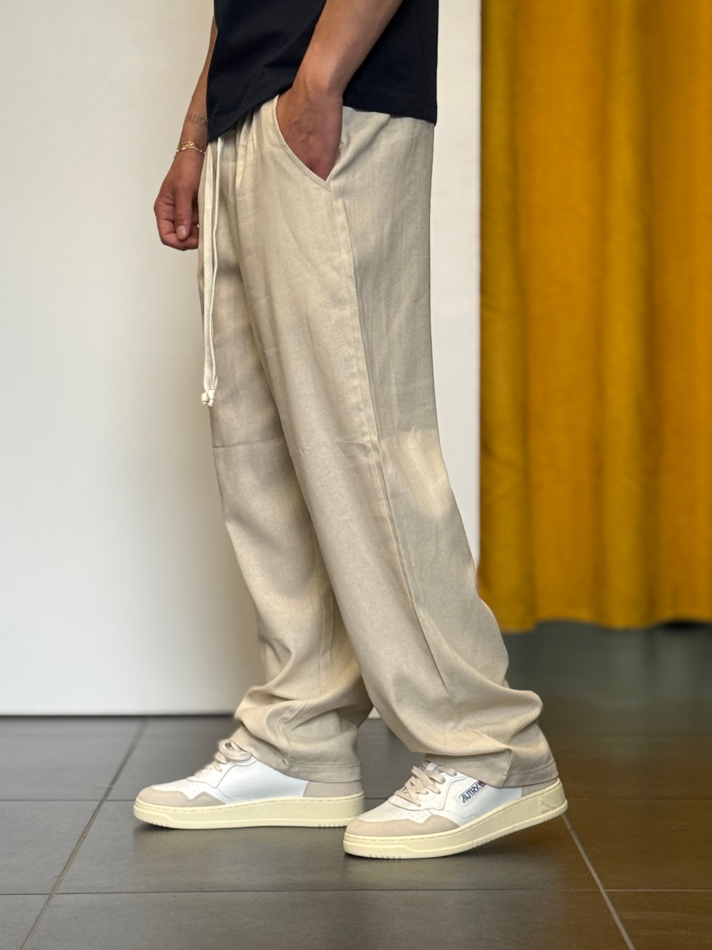 PANTALACCIO LINO Over BEIGE