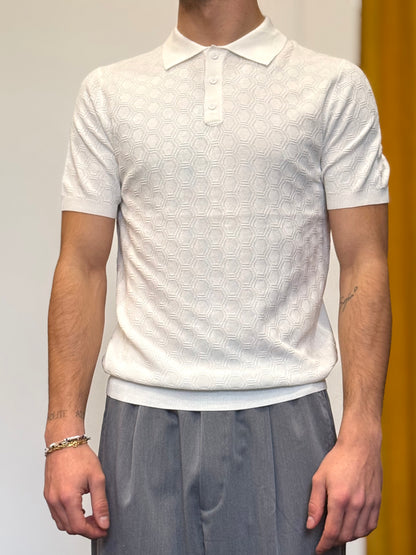 POLO #3 Slim Fit BIANCO