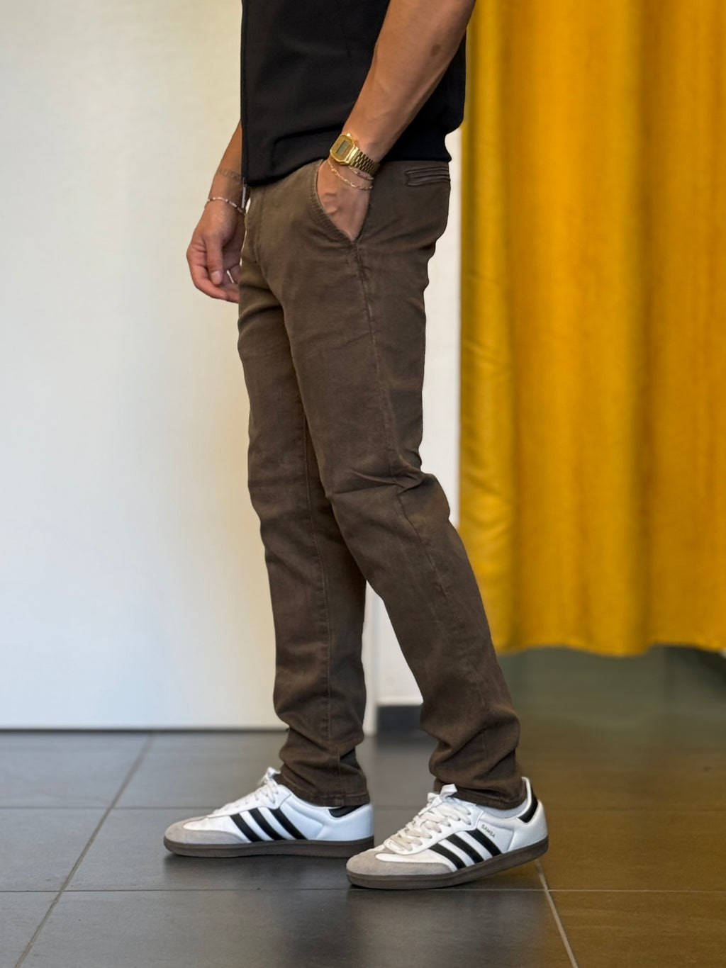 PANTALONE Denim Regular MARRONE