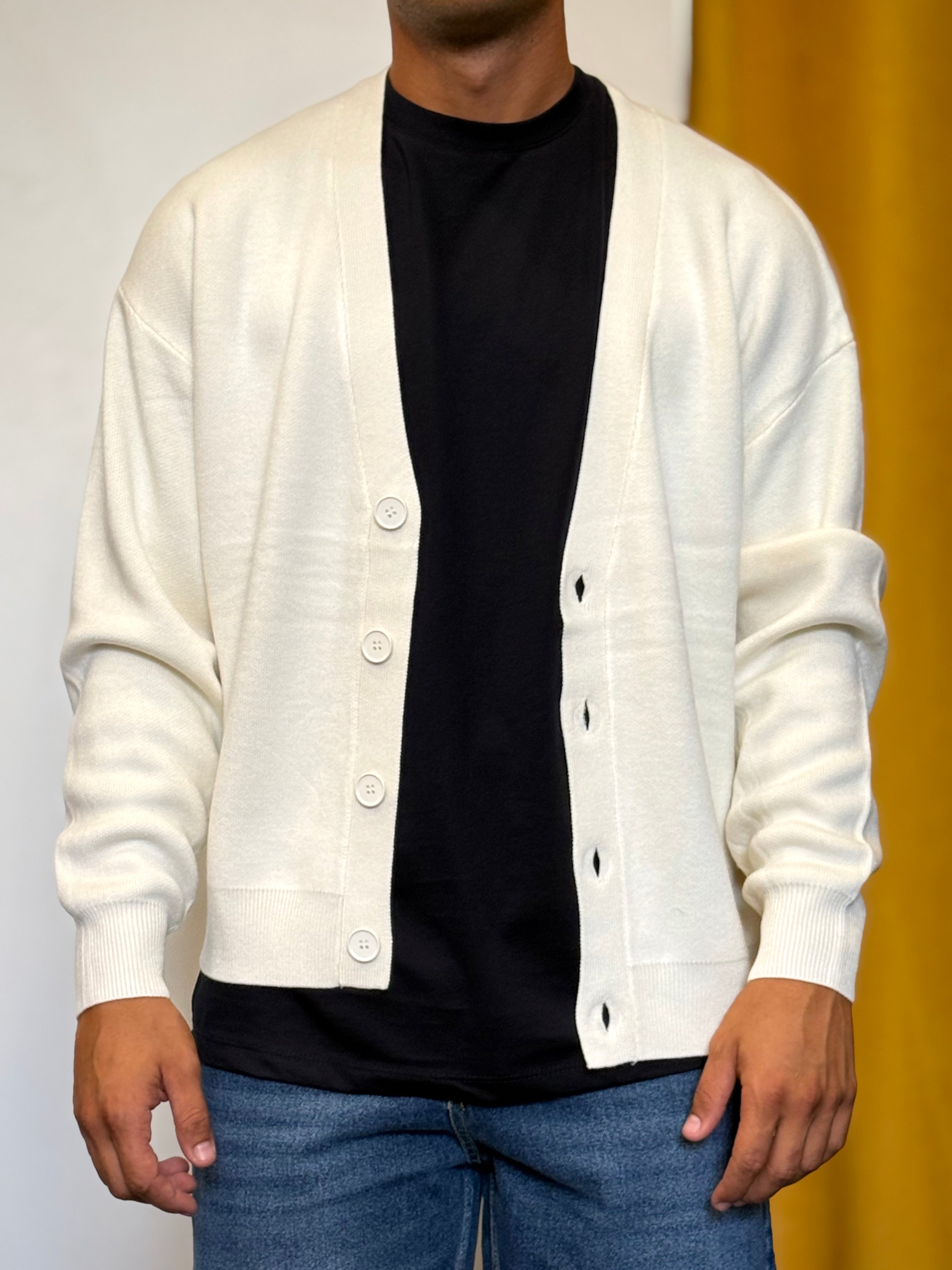 CARDIGAN Regular Fit BIANCO