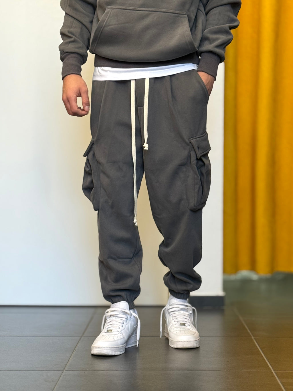 TUTA Cotone Felpato GRIGIO PIOMBO