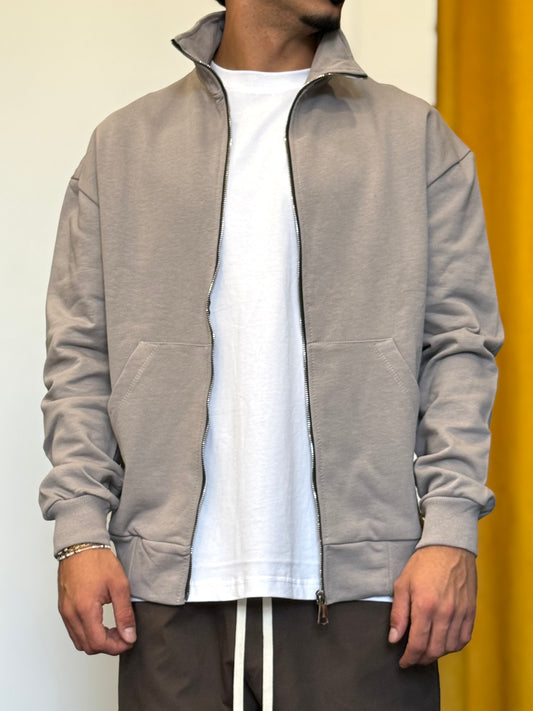 FELPA ZIP Cotone GRIGIO