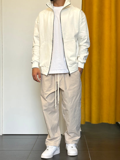 FELPA ZIP Cotone BIANCO
