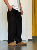 PANTALONE Misto Lino NERO