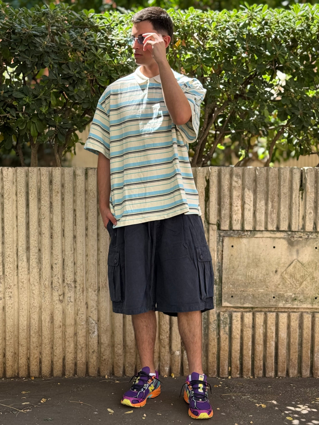 BERMUDA CARGO Stone Washed BLU