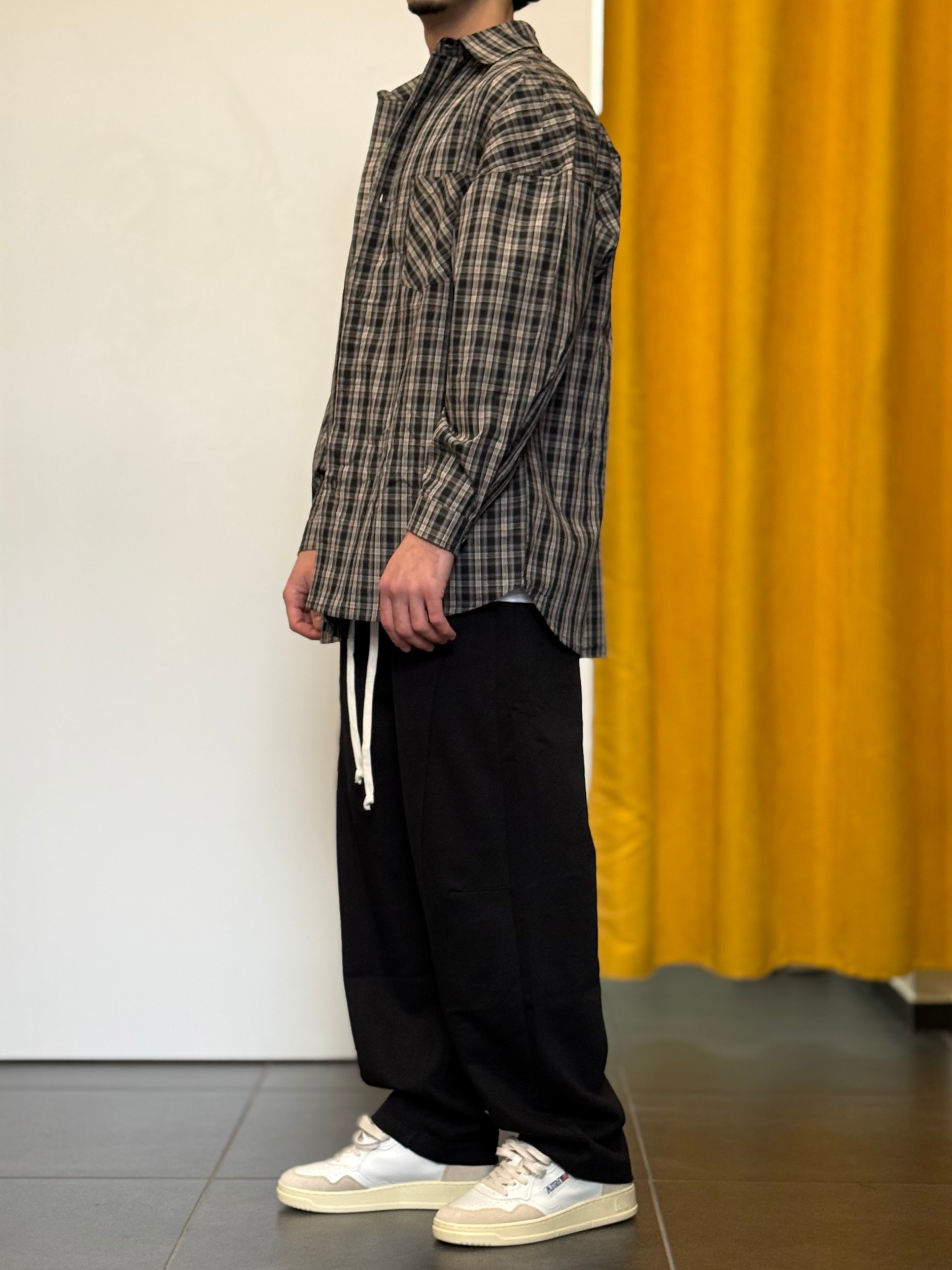 CAMICIA A Quadri OVERSIZE NERO