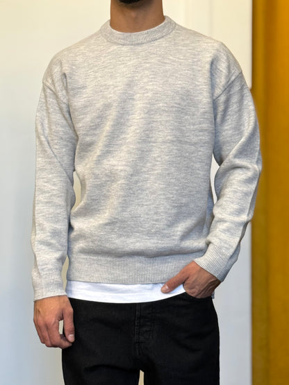 MAGLIONE Girocollo GRIGIO CHIARO
