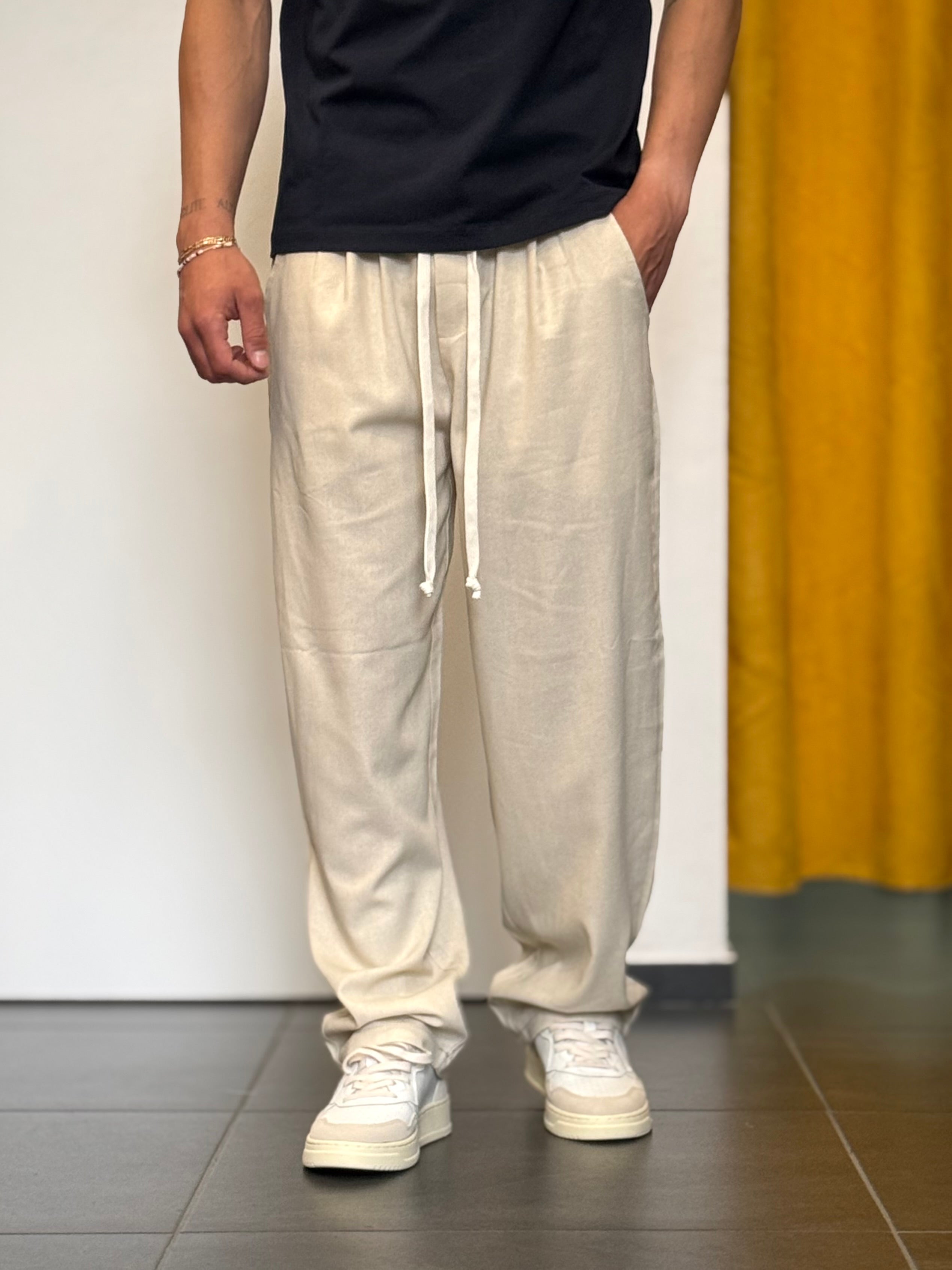 PANTALACCIO LINO Over BEIGE
