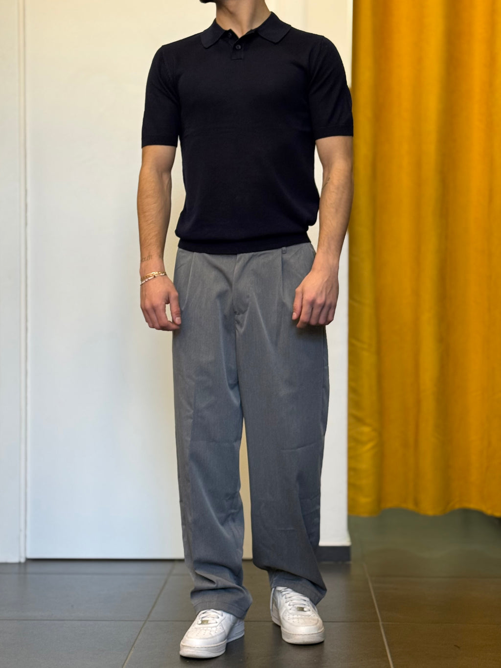 POLO 2 Bottoni Slim Fit BLU NAVY