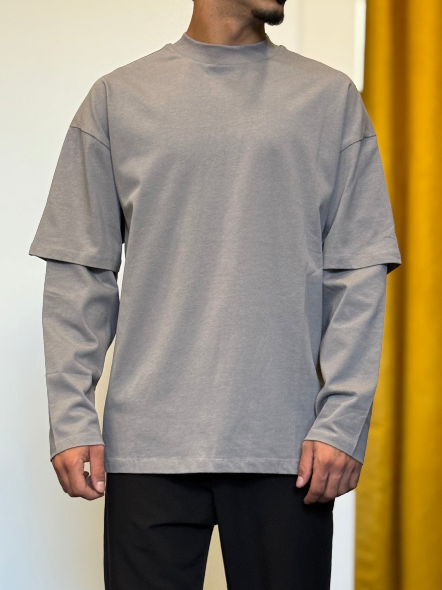 T-SHIRT Double Maniche Lunghe GRIGIO