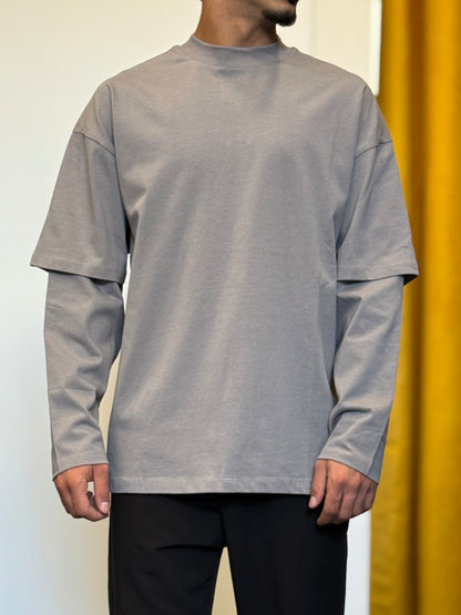 T-SHIRT Double Maniche Lunghe GRIGIO