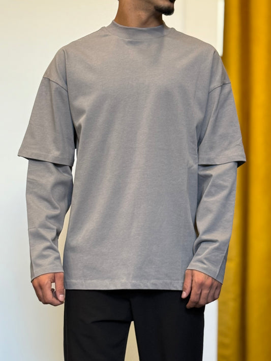T-SHIRT Double Maniche Lunghe GRIGIO