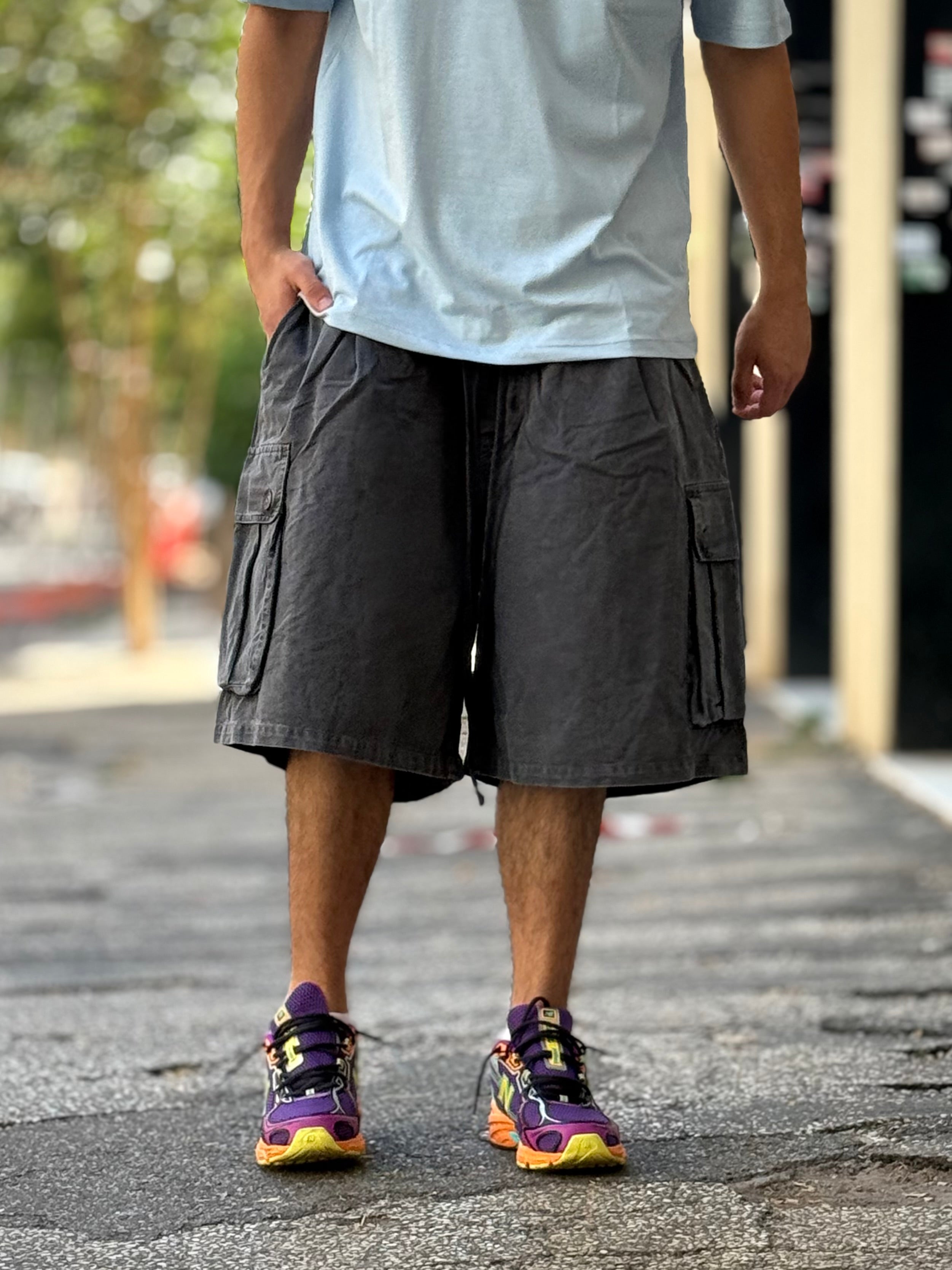 BERMUDA CARGO Stone Washed GRIGIO