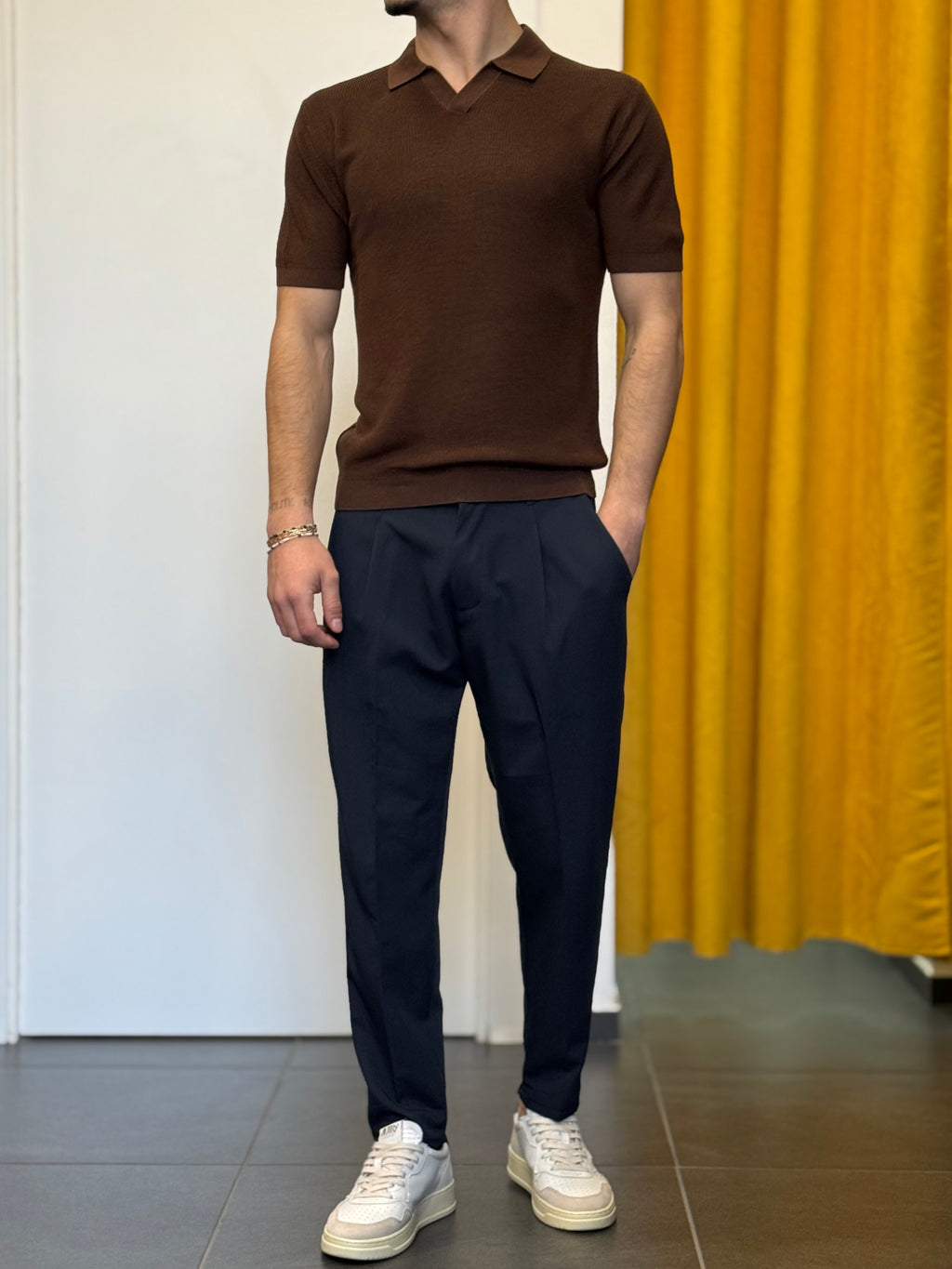 POLO Slim Fit MARRONE