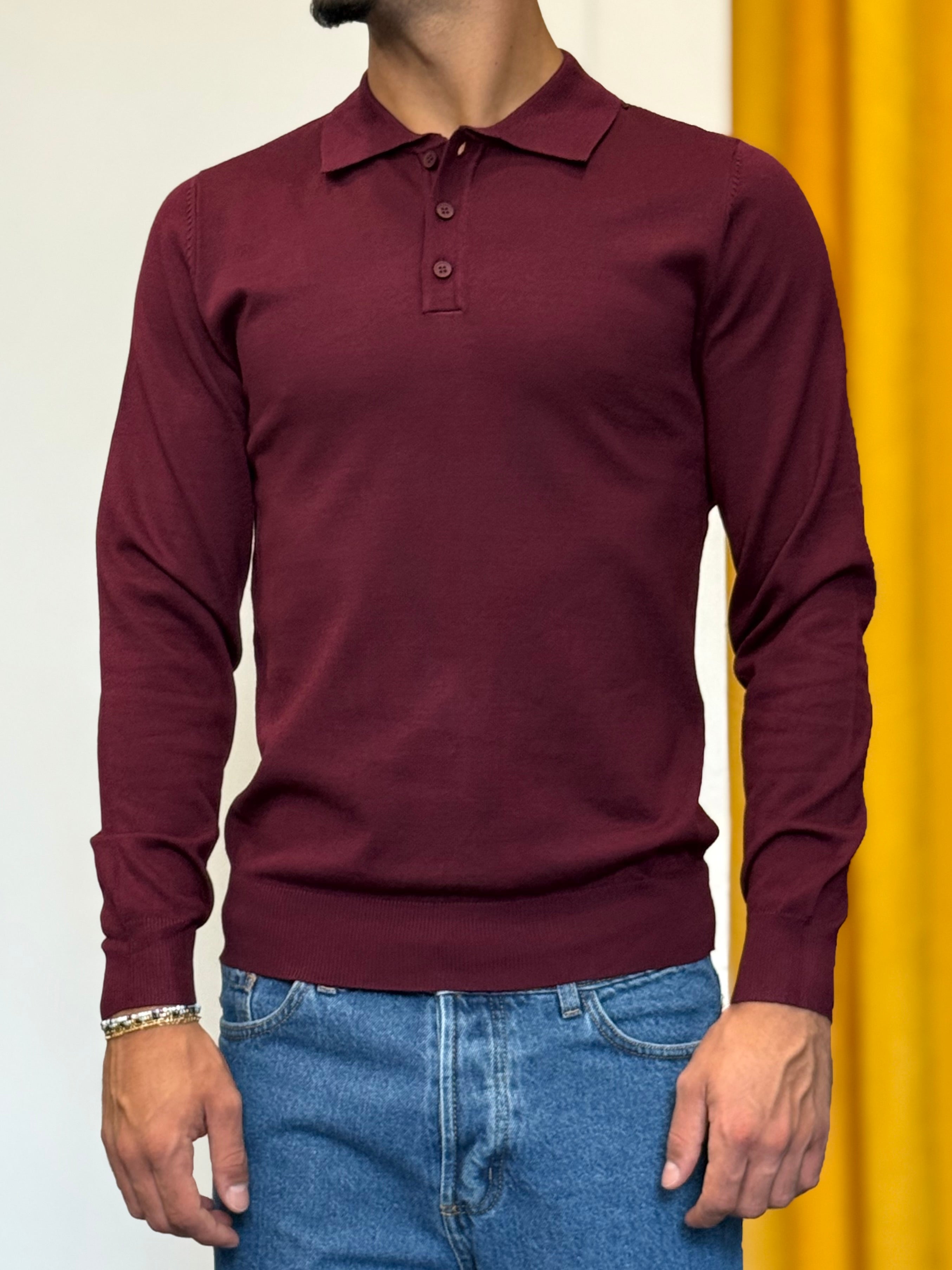 POLO Slim Fit BORDEAUX
