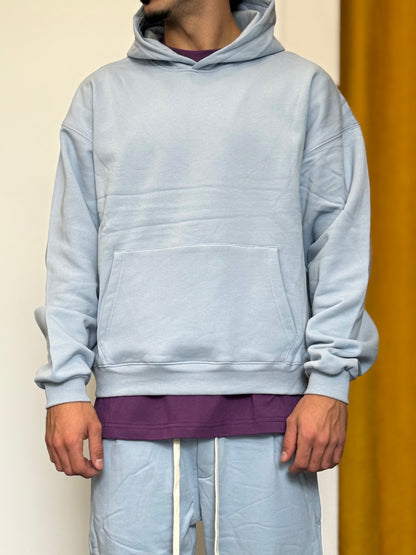 COMPLETO TUTA Cappuccio + Cargo CELESTE