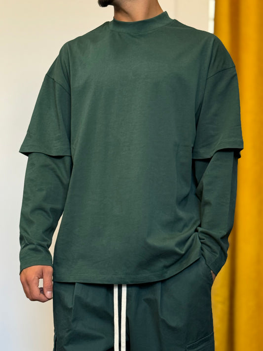 T-SHIRT Double Maniche Lunghe VERDE